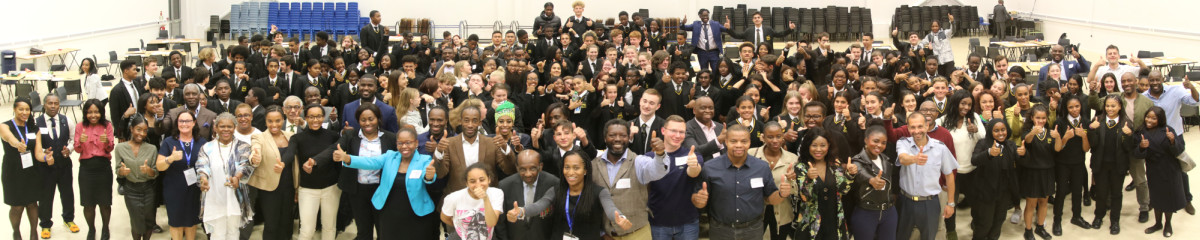 Neil at front with Role Models and students