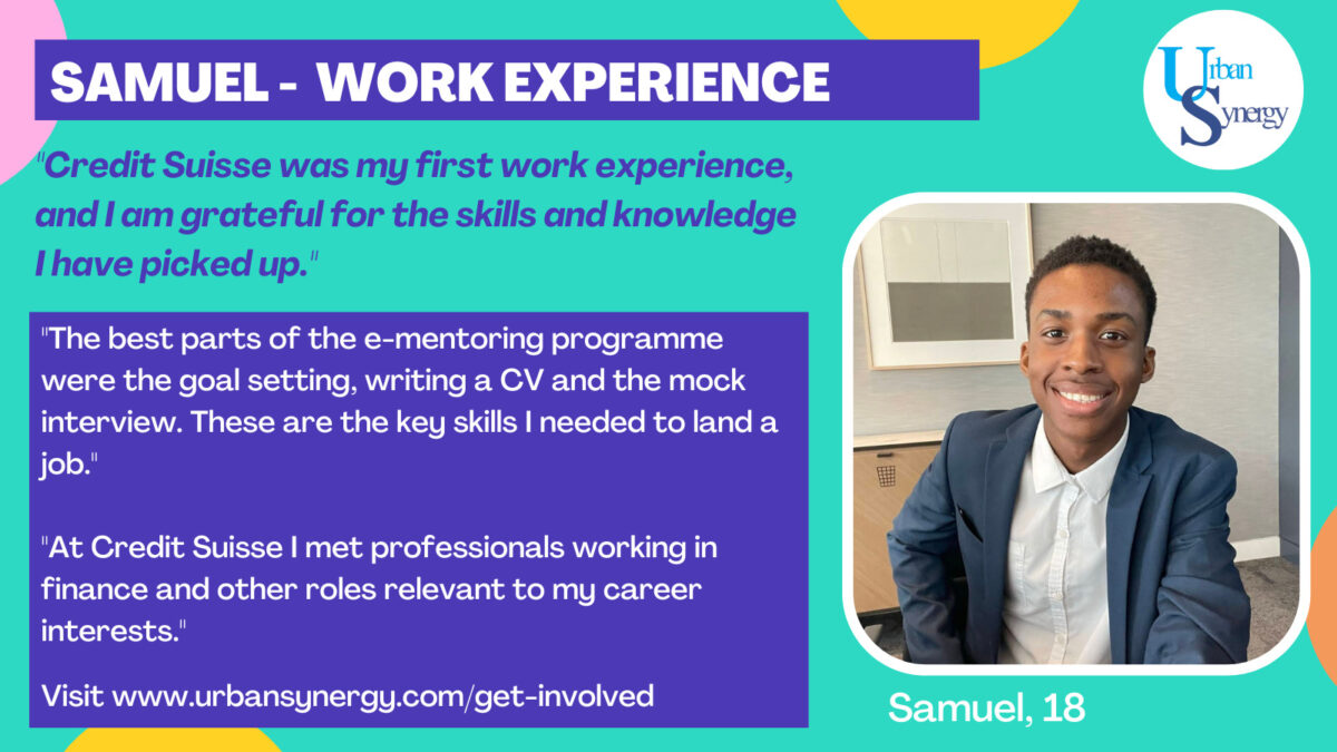 Samuel's Success Story - work experience at Credit Suisse