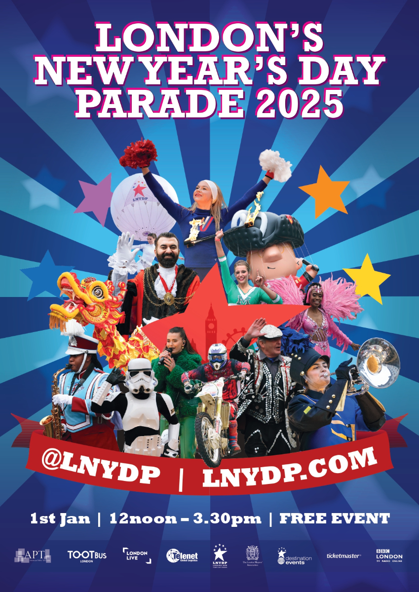 London's New Year's Day Parade 2025 poster